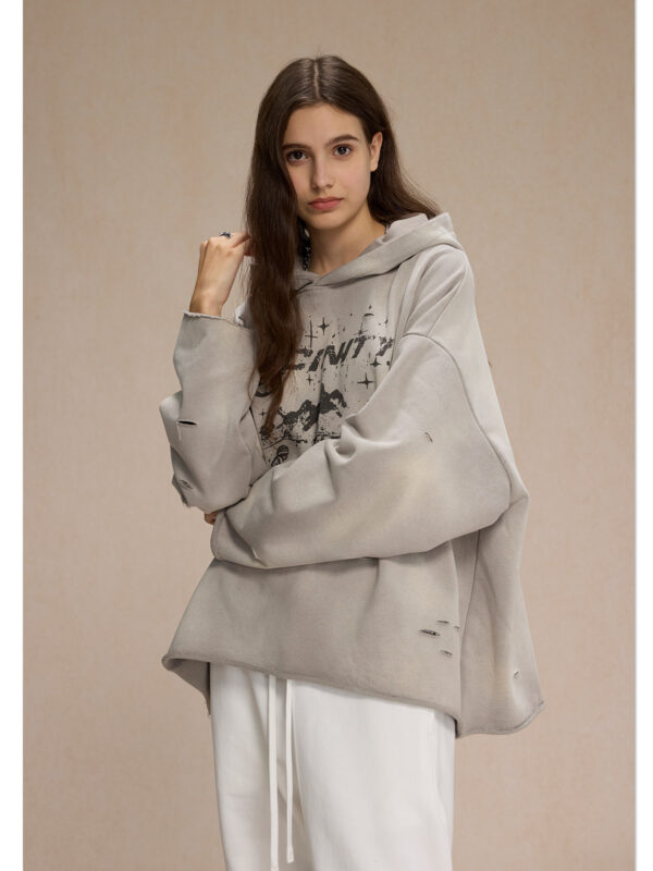 A09 printed hooded sweatshirt